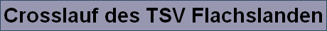 Crosslauf des TSV Flachslanden